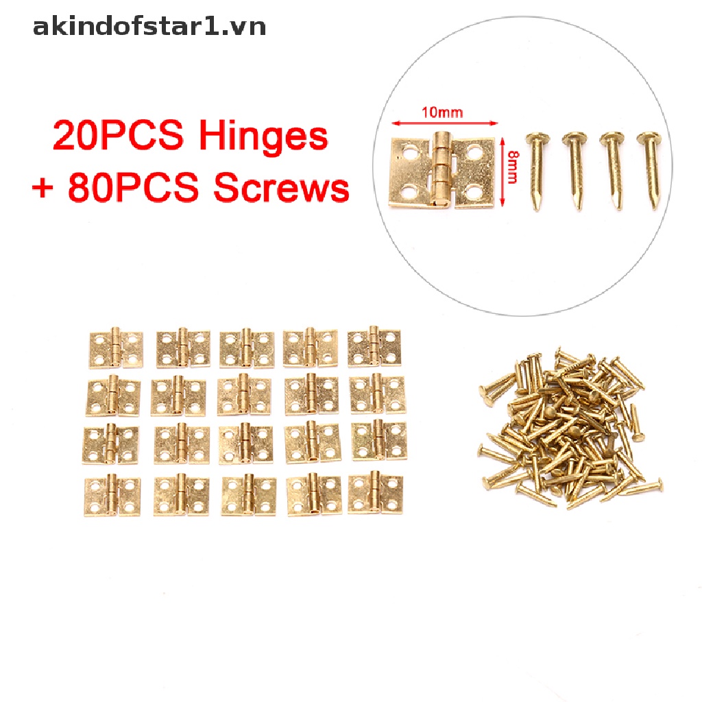 Bộ 20 Bản Lề Kim Loại mini Dành Cho Nhà Búp Bê