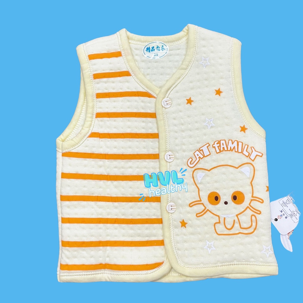 Áo khoác gile chần bông/nỉ, áo khỉ bé, Thời trang trẻ Em hàng quảng châu, Size 59-73