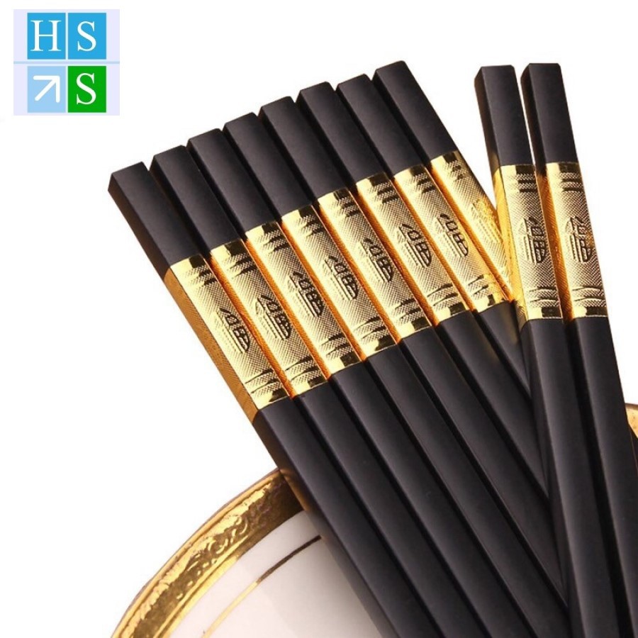 Hộp 10 đôi đũa hợp kim cao cấp Hàn Quốc - Chịu nhiệt độ cao, chống trơn trượt, chống mốc, mối mọt và độ bền cao