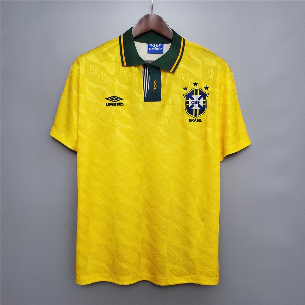 Áo Bóng Đá Đội Tuyển Brazil 91-93 Phong Cách Retro