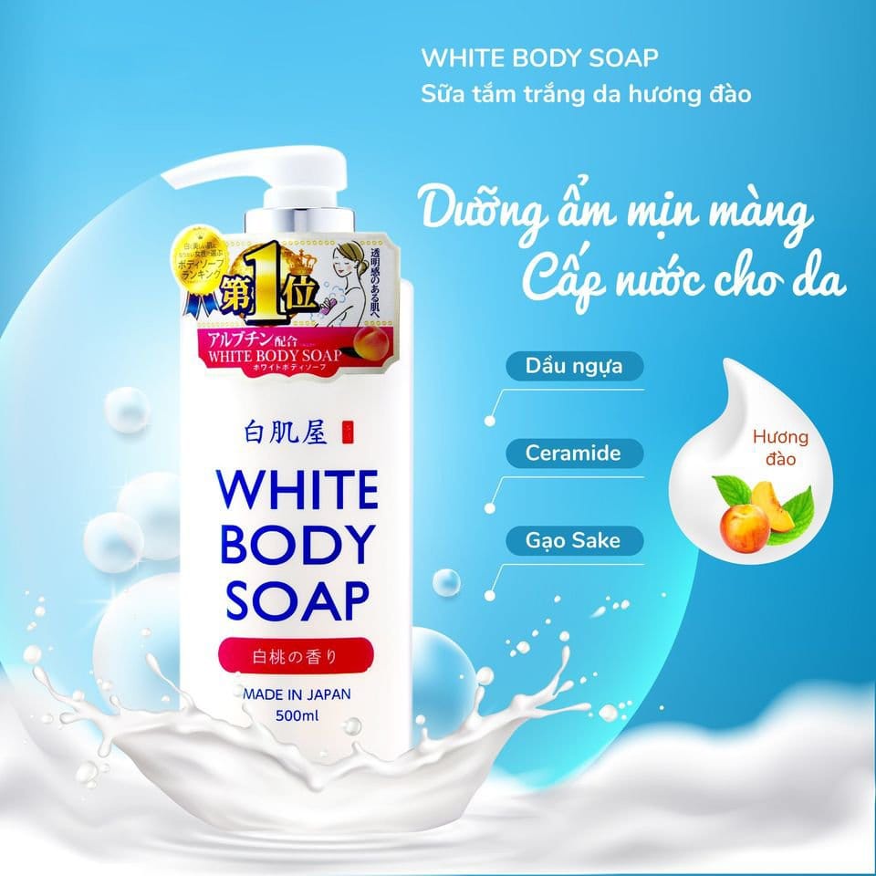 Sữa Tắm Trắng Da White Body Soap 500ml