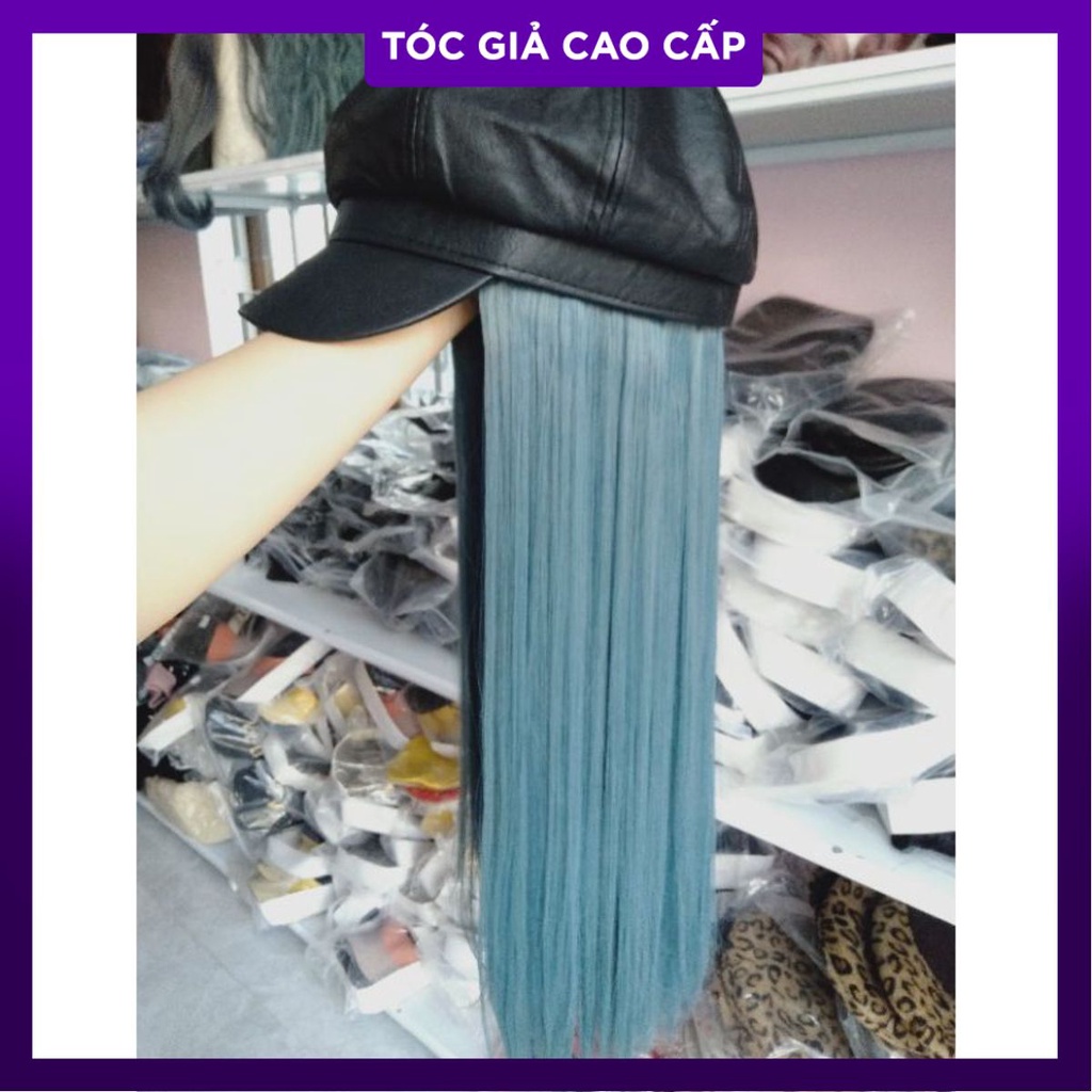 tóc giả dín mũ kiểu thẳng 2,màu