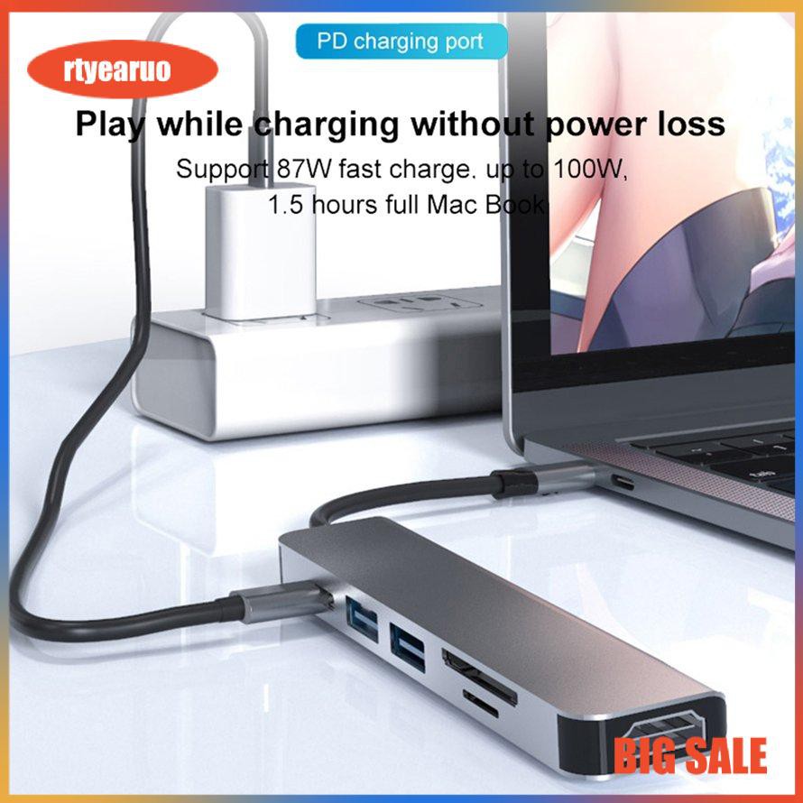 Bộ Chuyển Đổi Th6A 6 Trong 1 Type-C Cho Laptop Pc
