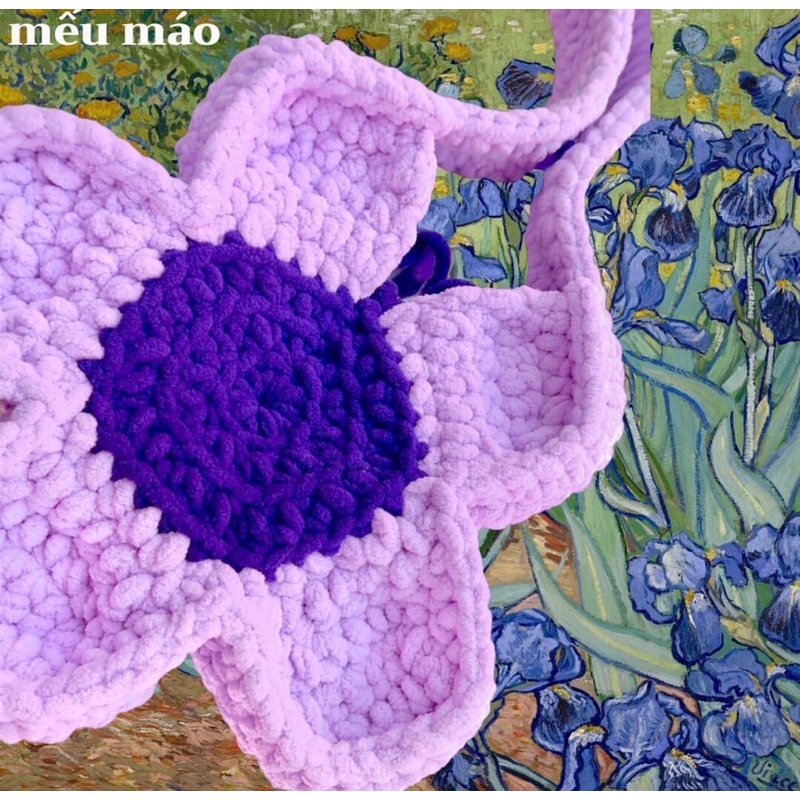 Bloom Flower Crochet bag túi len hình bông hoa - Mếu máo