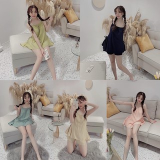 Sét bộ đũi 2 dây tiểu thư nơ eo