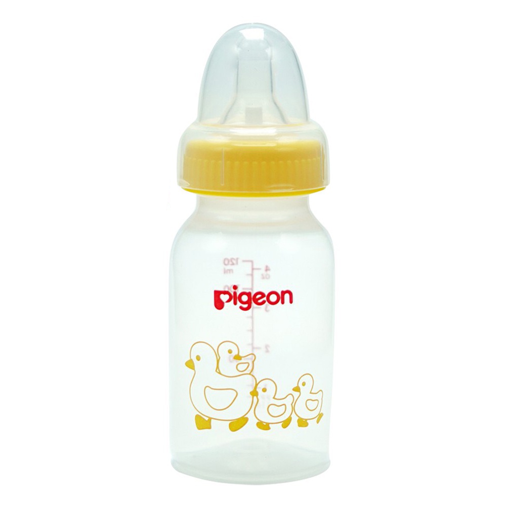 Bình Sữa PP Tiêu Chuẩn Hình Vịt/Voi Pigeon 120ml/240ml Nhiều Màu