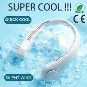 Quạt mini đeo cổ không cánh - Biên độ thổi rộng 360 độ, quạt tính điện kết cấu dẫn gió dốc nghiêng tạo cảm giác mát mẻ