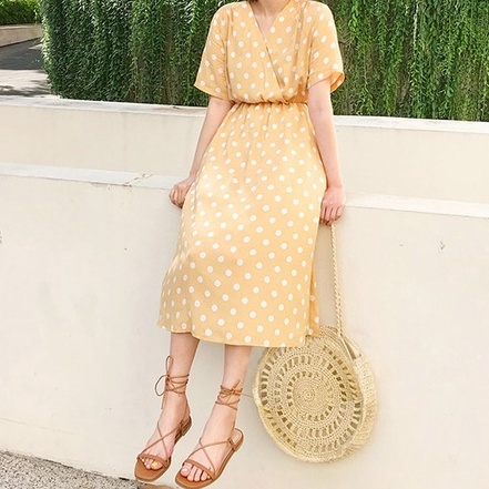 Túi xách đeo vai Labonia bằng cói dạng lưới thời trang đi biển