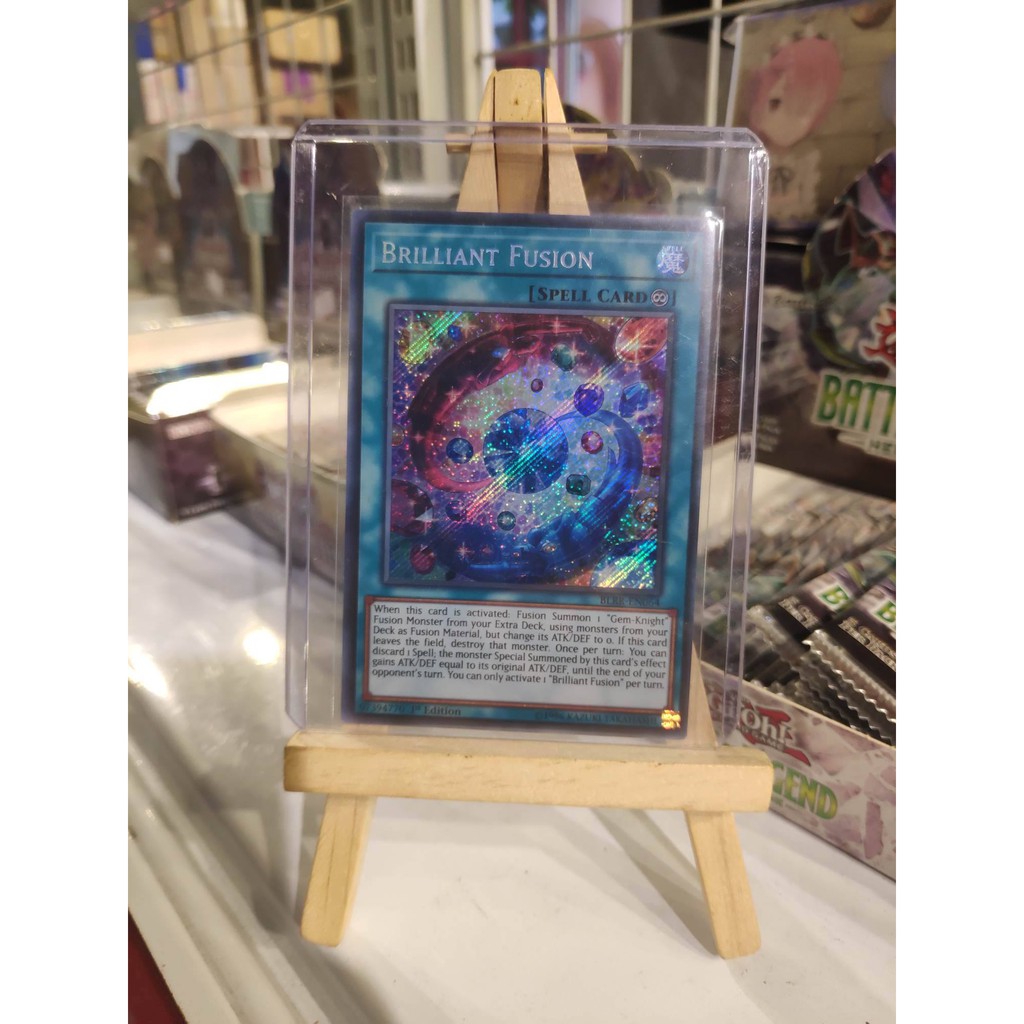 [ Dưa Hấu Yugioh ] Lá bài thẻ bài Brilliant Fusion – Secret Rare - Tặng bọc bài nhựa bảo quản