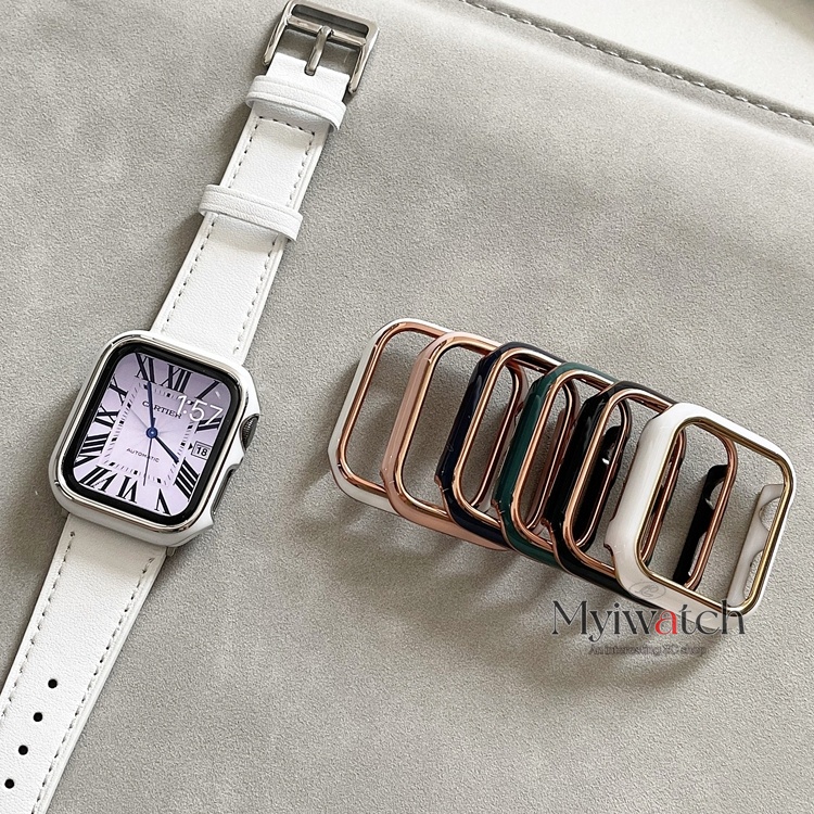 Màu Sắc Ốp Bảo Vệ Nhựa Cứng Cho Đồng Hồ Thông Minh Apple watch 8 7 SE 6 5 4 3 41mm 45mm 38mm 40mm 42mm 44mm