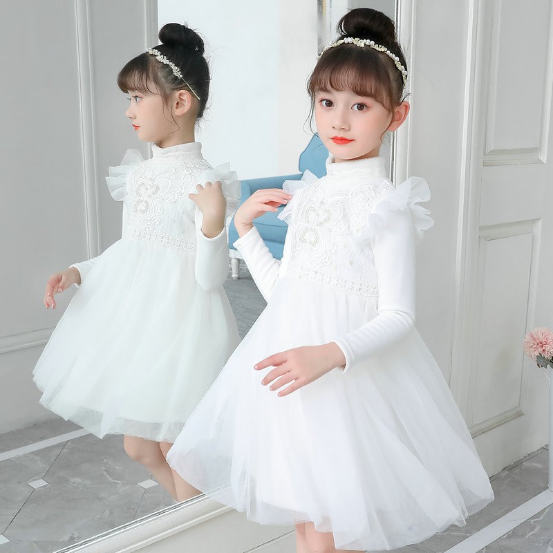 Váy lót nhung cho bé gái Đầm dáng xòe xinh xắn full size Beeshop D20206