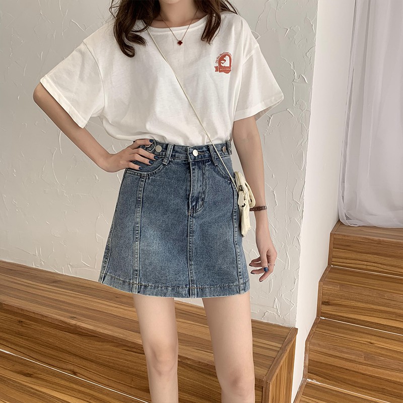 CV4_ Chân váy ngắn chữ a lưng cao phong cách ulzzang | BigBuy360 - bigbuy360.vn