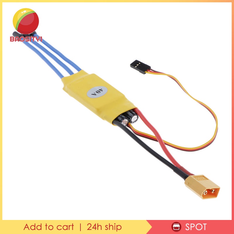 [Baosity1] 1pc 40A ESC Không Chổi Than XT60 - Phích Cắm Cố Định - wing