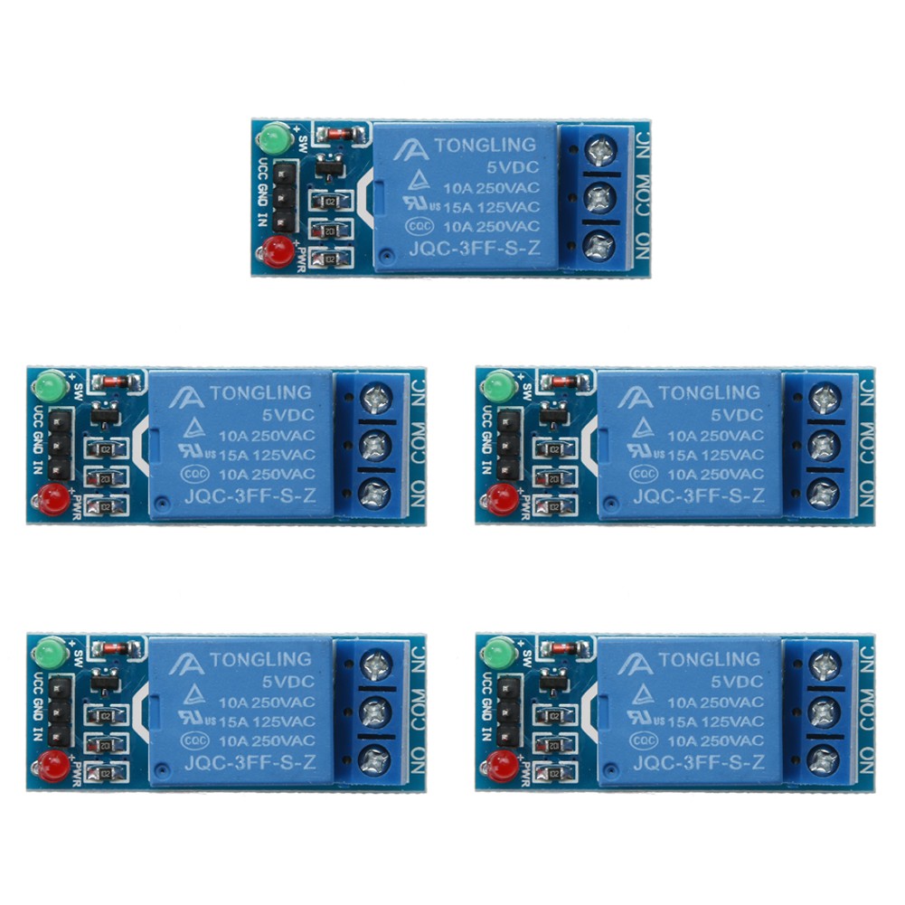 Bộ 5 mô-đun chuyển mạch rơle 5 kênh cho Arduino Raspberry Pi ARM AVR