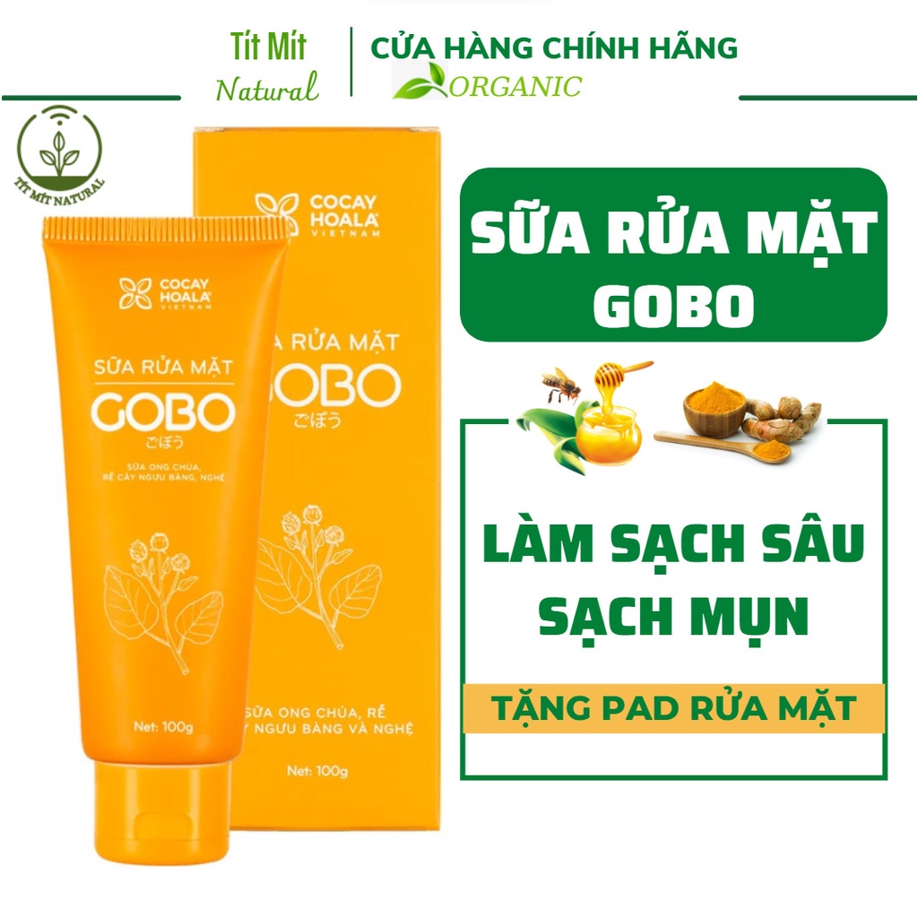 Sữa rửa mặt rễ cây ngưu bàng Gobo làm sạch sâu, ngừa mụn, mờ vết thâm Cỏ Cây Hoa Lá 100g