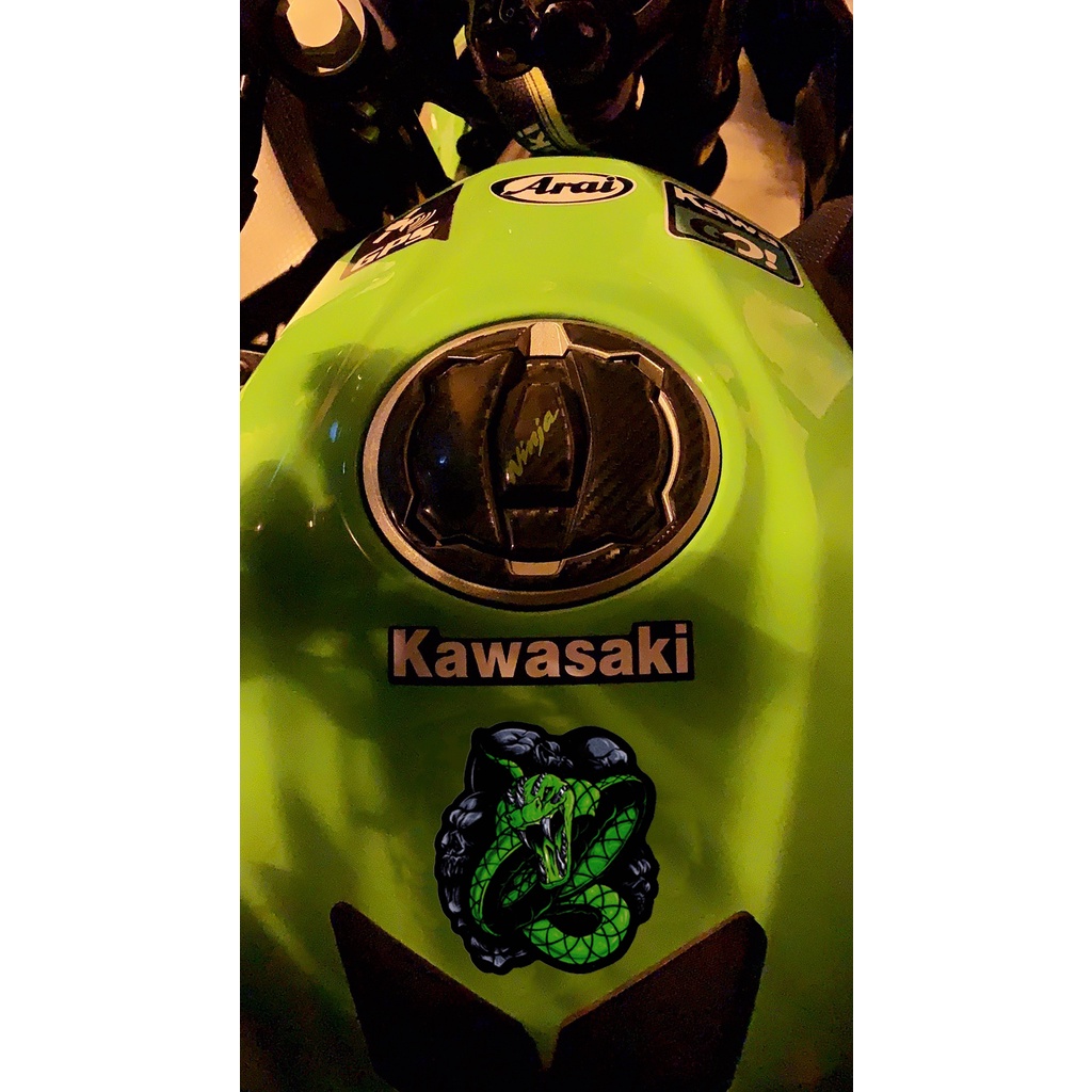 1 bộ Kawasaki Hình dán Thương hiệu ngoại vi cho xe máy Decal phản quang Motorcross được sửa đổi Hình dán