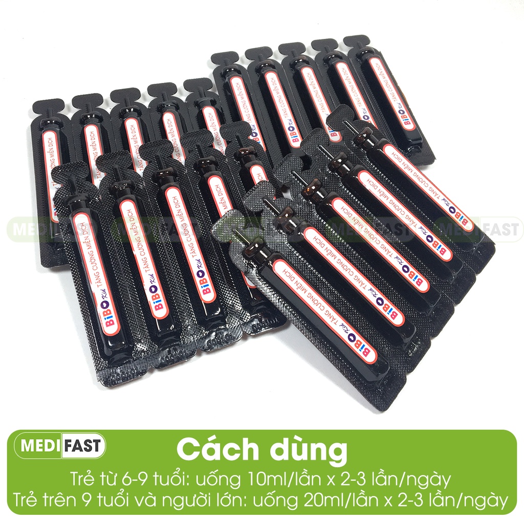 Siro DHA Bibo kid Tăng cường miễn dịch, sức đề kháng, giúp bé ăn ngon và phát triển- hộp 20 ống có kẽm, thymodulin