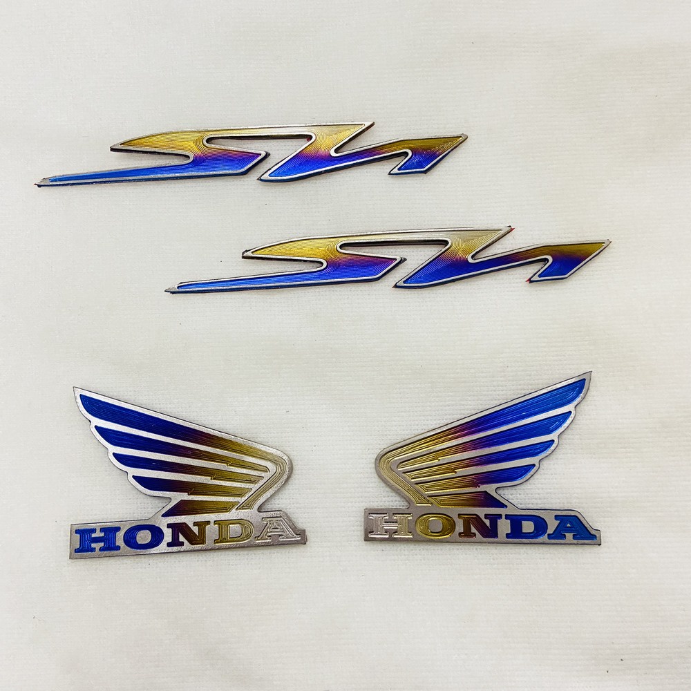 BỘ TEM TITAN CHỮ SH VÀ CÁNH CHIM WING HONDA DÁN TRANG TRÍ XE MÁY