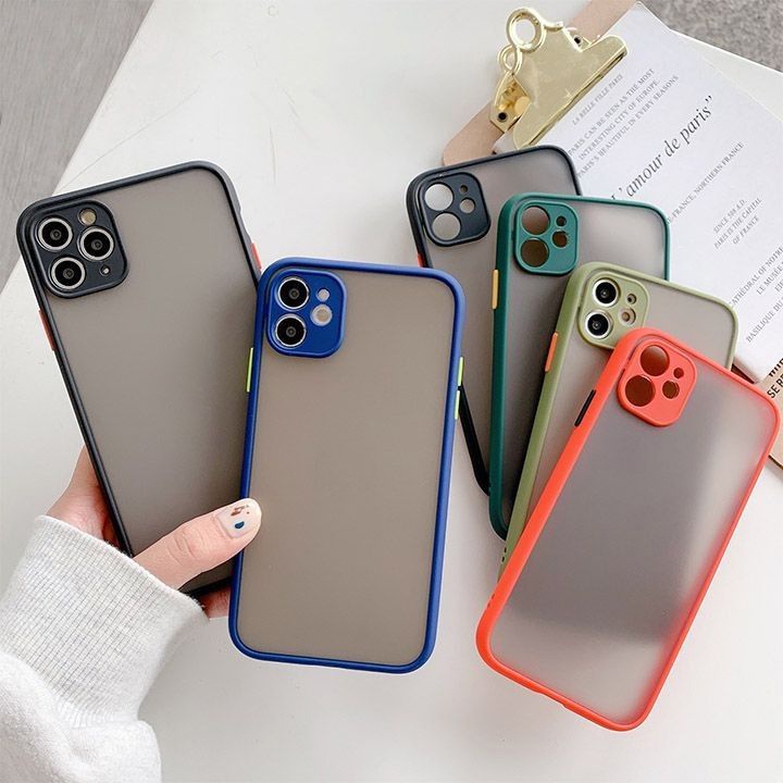 Ốp Lưng Nhám "Chống Bám bẩn" -Tích hợp Viền bảo vệ camera -Viền mạ Màu"Sang Trọng" '4 Màu' Iphone 12 Đến 13 Pro Max