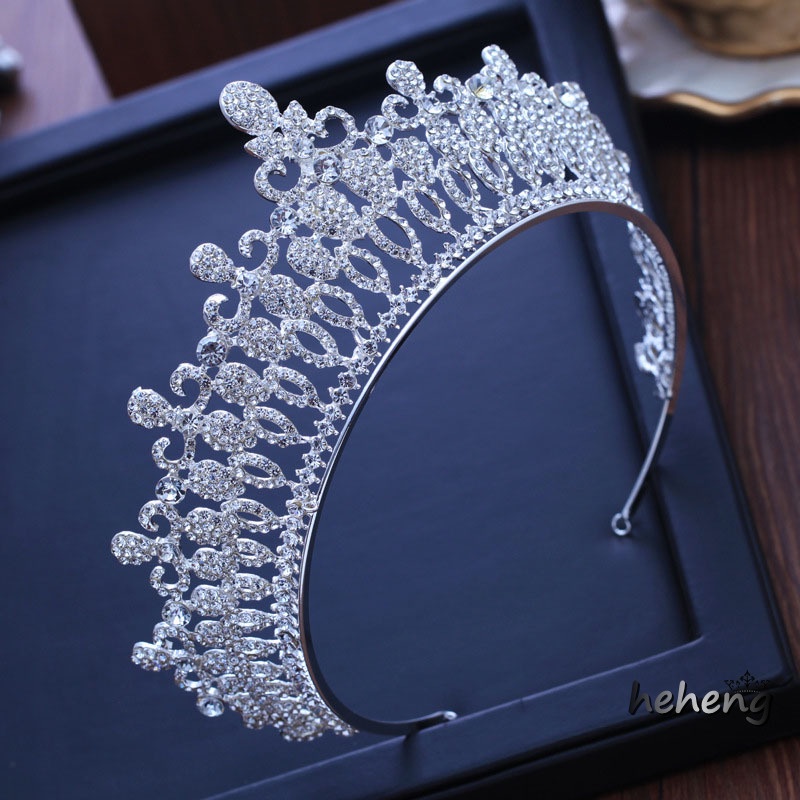 Vương Miện Cài Tóc Đính Đá Pha Lê Nhân Tạo Sang Trọng Thời Trang 2018