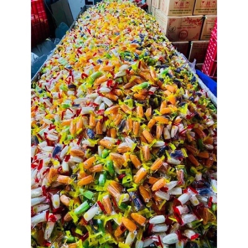 Bắp dẻo ngũ sắc túi zip 500gr