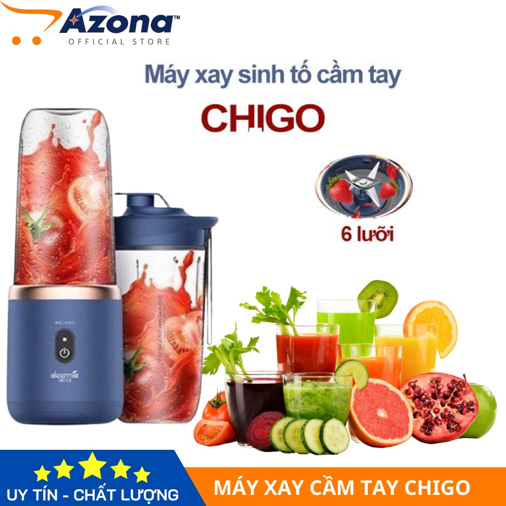 Máy Xay Sinh Tố Cầm Tay Mini Sạc Pin Tích Điện Tiện Lợi, Máy Xay Hoa Quả Đa Năng Cầm Tay Công Suất Cao