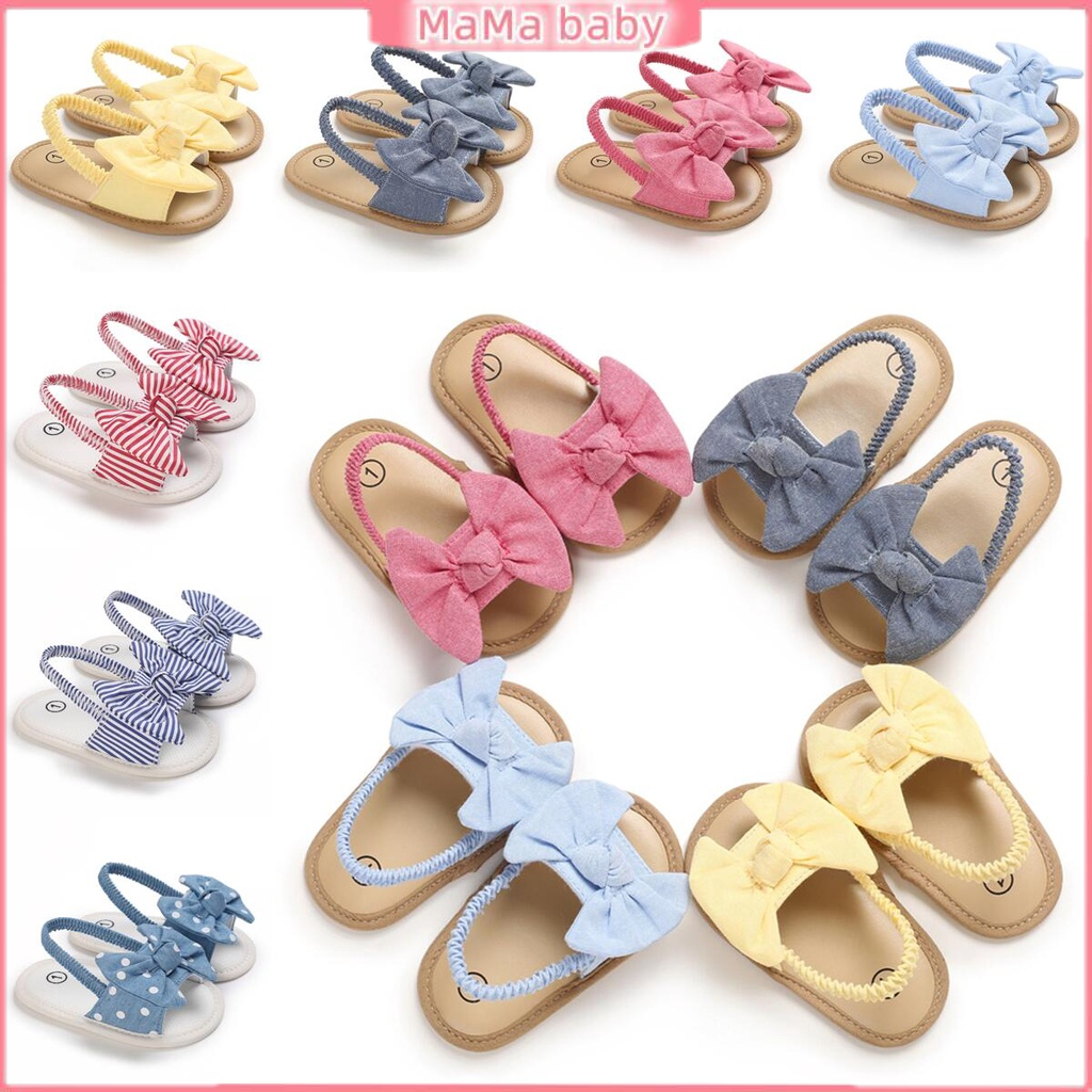 Xăng đan Công Chúa Đính Nơ Thời Trang Mùa Hè Cho Bé Gái 0-18 Tháng Tuổi