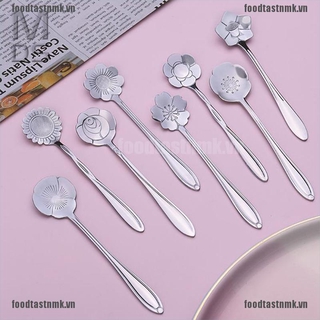 Muỗng Cà Phê Hình Bông Hoa Bằng Thép Không Gỉ