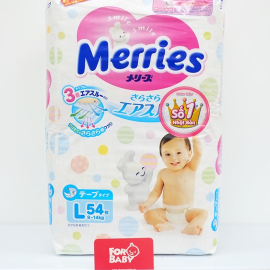 TÃ DÁN MERRIES L54 (CHO BÉ 9 - 14KG)