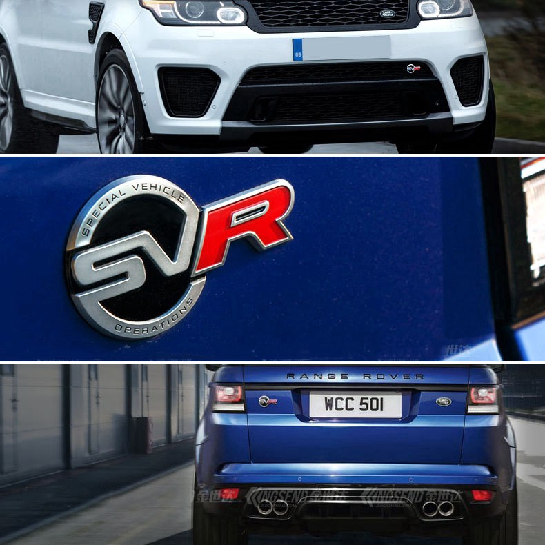 Miếng Dán Kim Loại Chữ SVR SV Cho Xe Hơi Land Rover Aurora Evoque