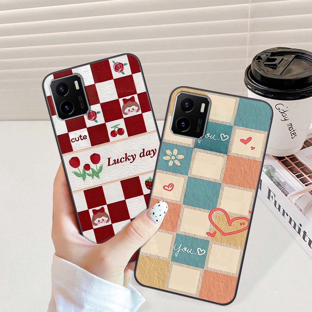Ốp Vivo Y15s caro trái tim cá tính, thời trang siêu đẹp, siêu phong cách