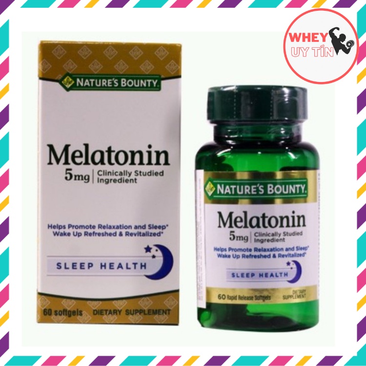 [CHÍNH HÃNG] Cải Thiện Giấc Ngủ Nature Beauty MELATONIN 5mg giúp ngủ ngon, sâu giấc