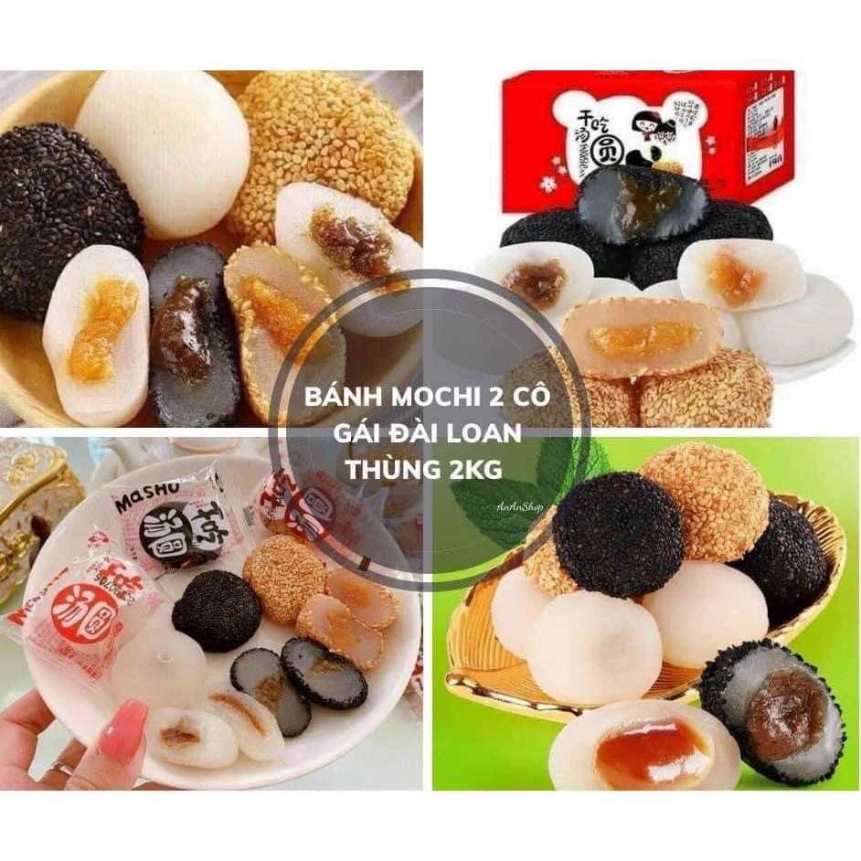 [mới] Bánh Mochi Tròn Cô Gái Đài Loan / 500g [ khoảng 16-17 bánh mix đủ 4 vị]