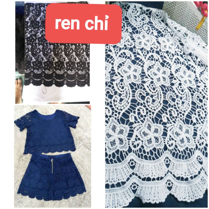 vải ren chỉ bông chân