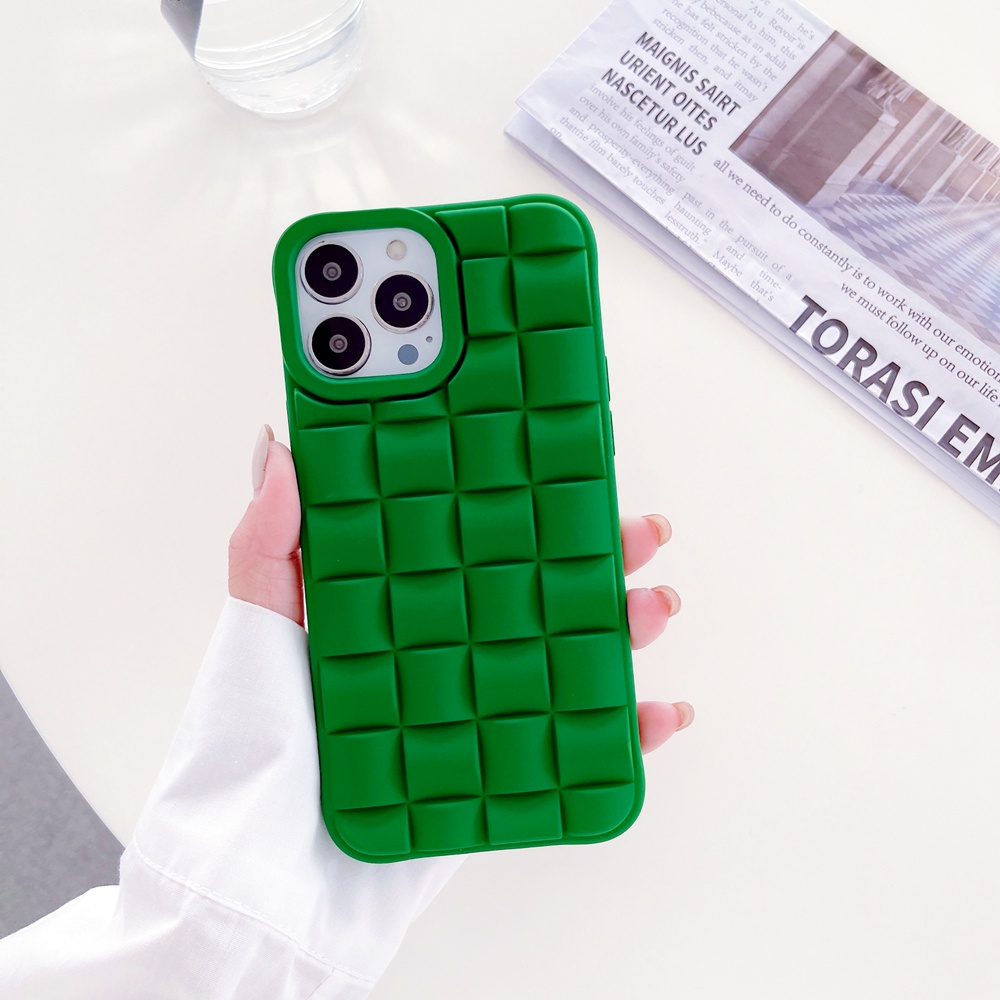 Ốp Điện Thoại Chống Sốc Họa Tiết Khối Rubik Ba Chiều Cho iPhone 14 13 12 11 Pro Max XS XR X 8 7 6 6S Plus + SE 2020