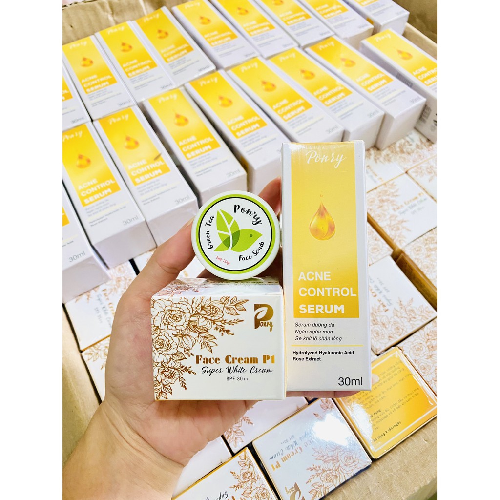 Combo Kem Face P1 và Serum HA Ponry