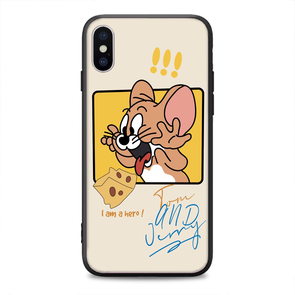 Ốp in hình Mèo chuột Jerry cho iphone 13 12 pro max mini 11 pro max X s max 6 s plus 7 8 plus Xr X s max se2020
