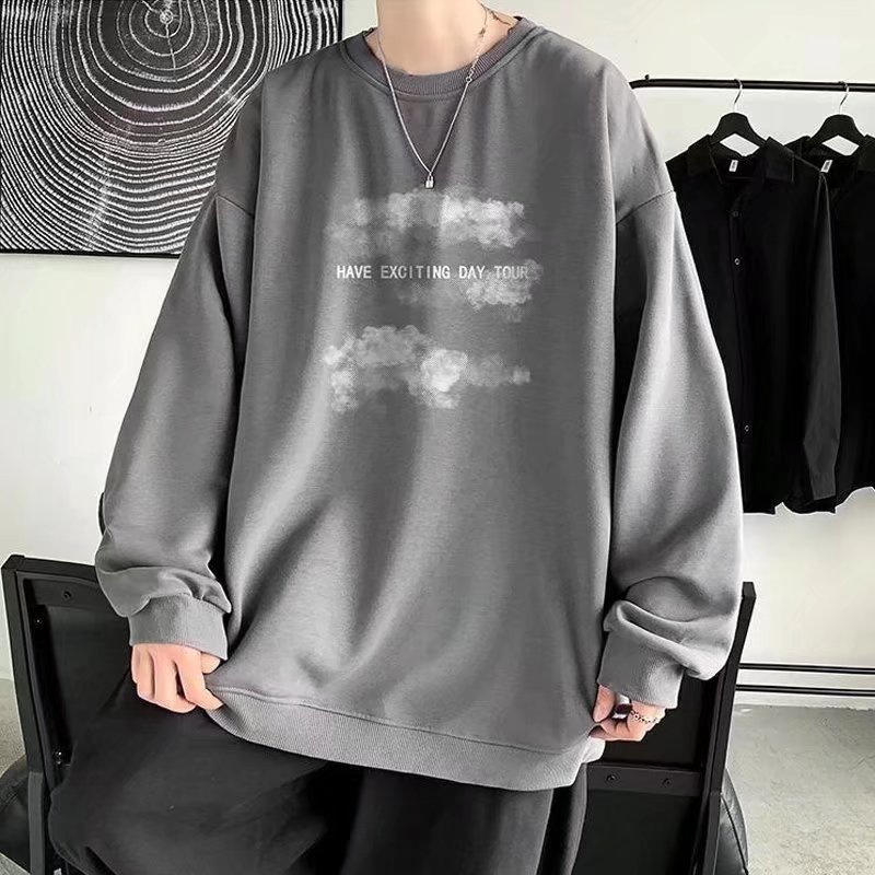 Áo sweatshirt cotton dáng rộng họa tiết chữ thời trang hiphop ulzzang thu đông cho unisex Y29