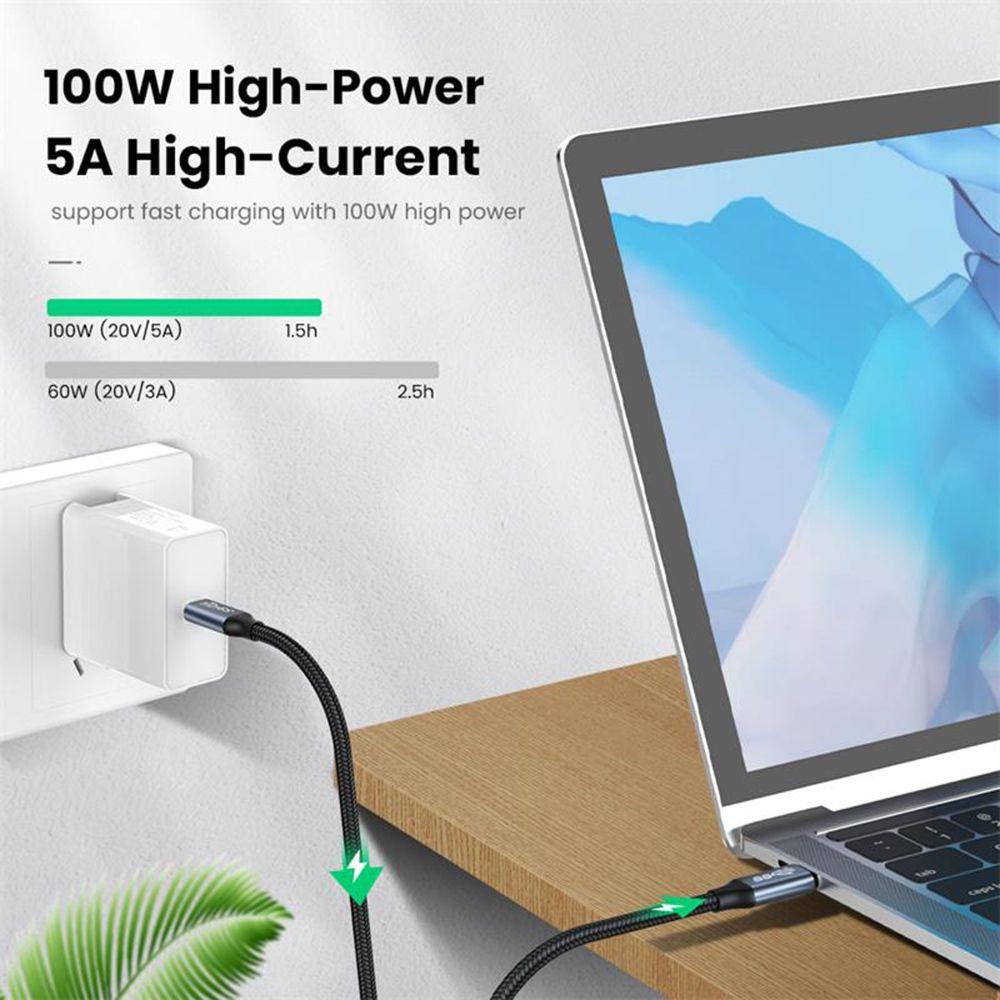 MYRONGVN Cáp SạC Nhanh LoạI C 100W 10Gbps Cho Laptop