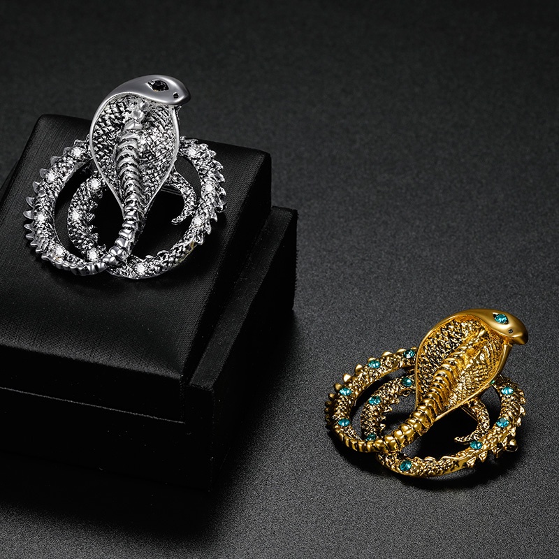 Ghim Cài Áo Hình Con Rắn Phong Cách Retro Cá Tính