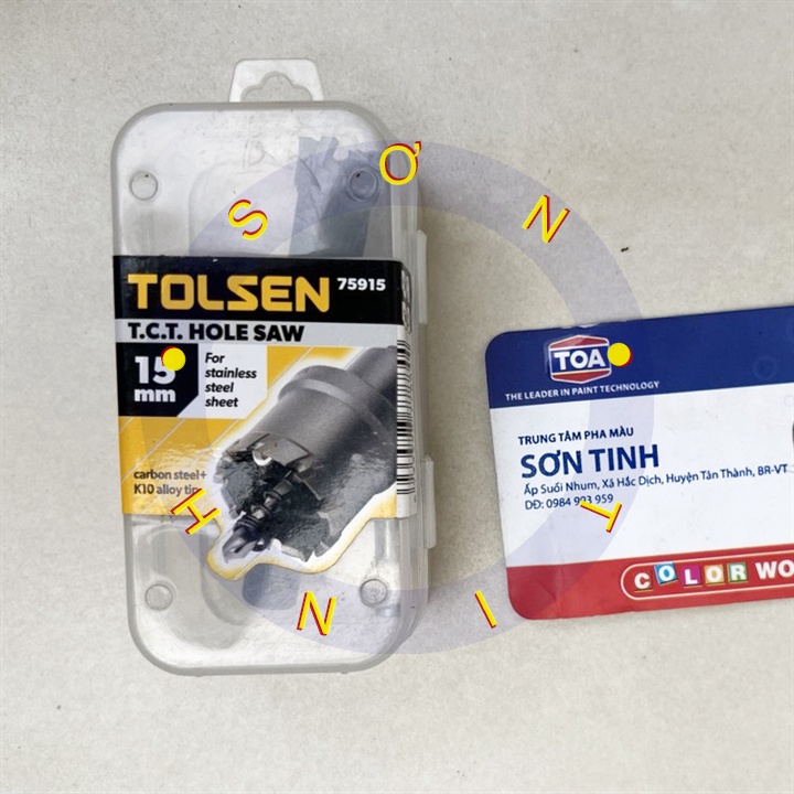 MŨI KHOAN KHOÉT SẮT THÉP, BÊ TÔNG GỖ 15mm TOLSEN 75915