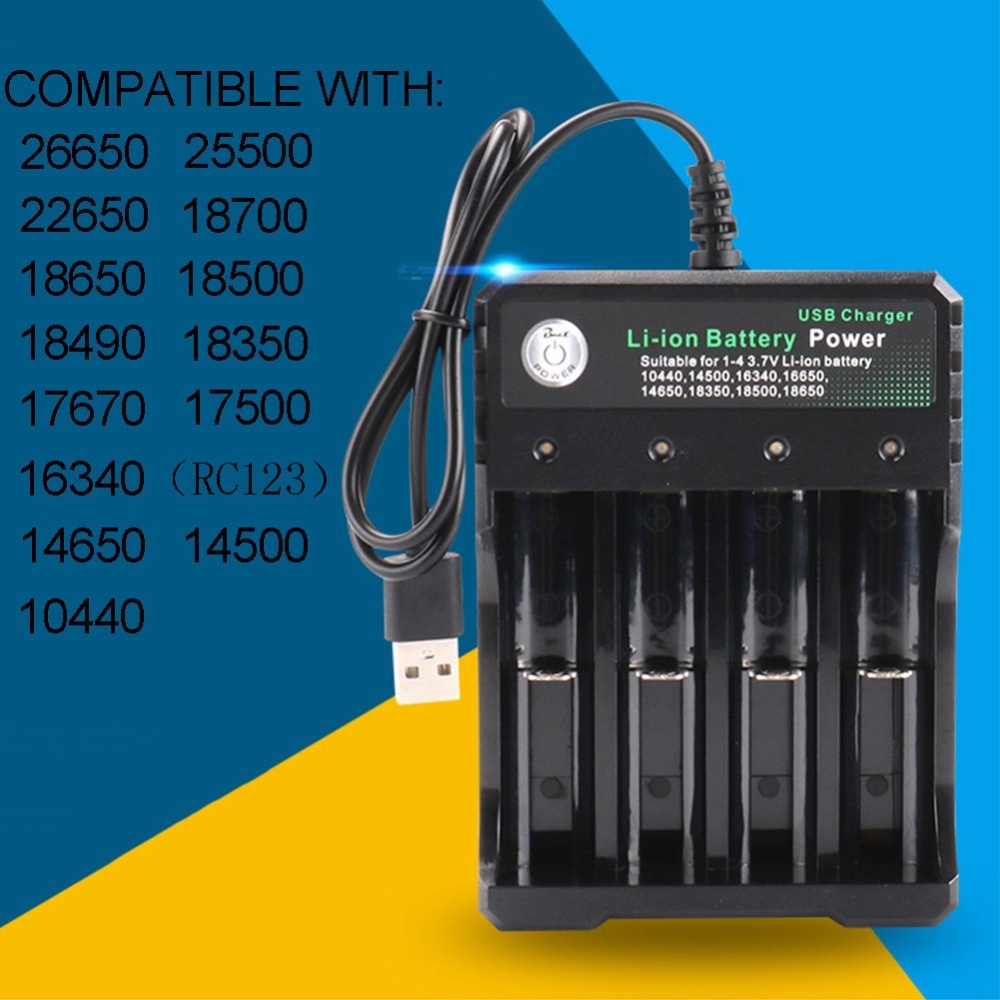 Bộ Sạc Pin 4.2v 18650 Lithium Ion 18650 18500 16340 14500 26650