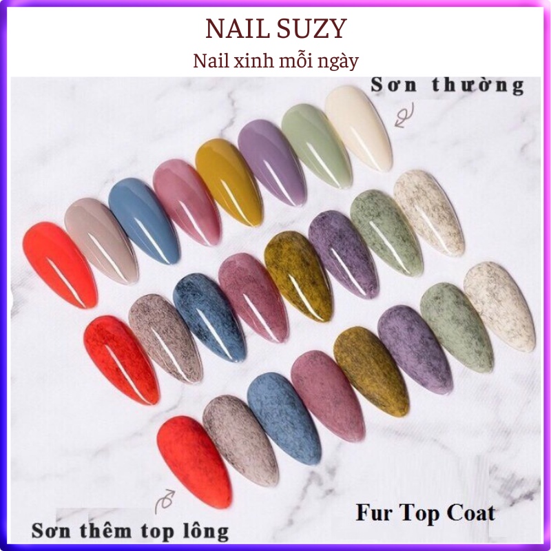 Sơn base top sơn gel AS móng tay top lông dùng máy hơ gel NAIL SUZY 15ml