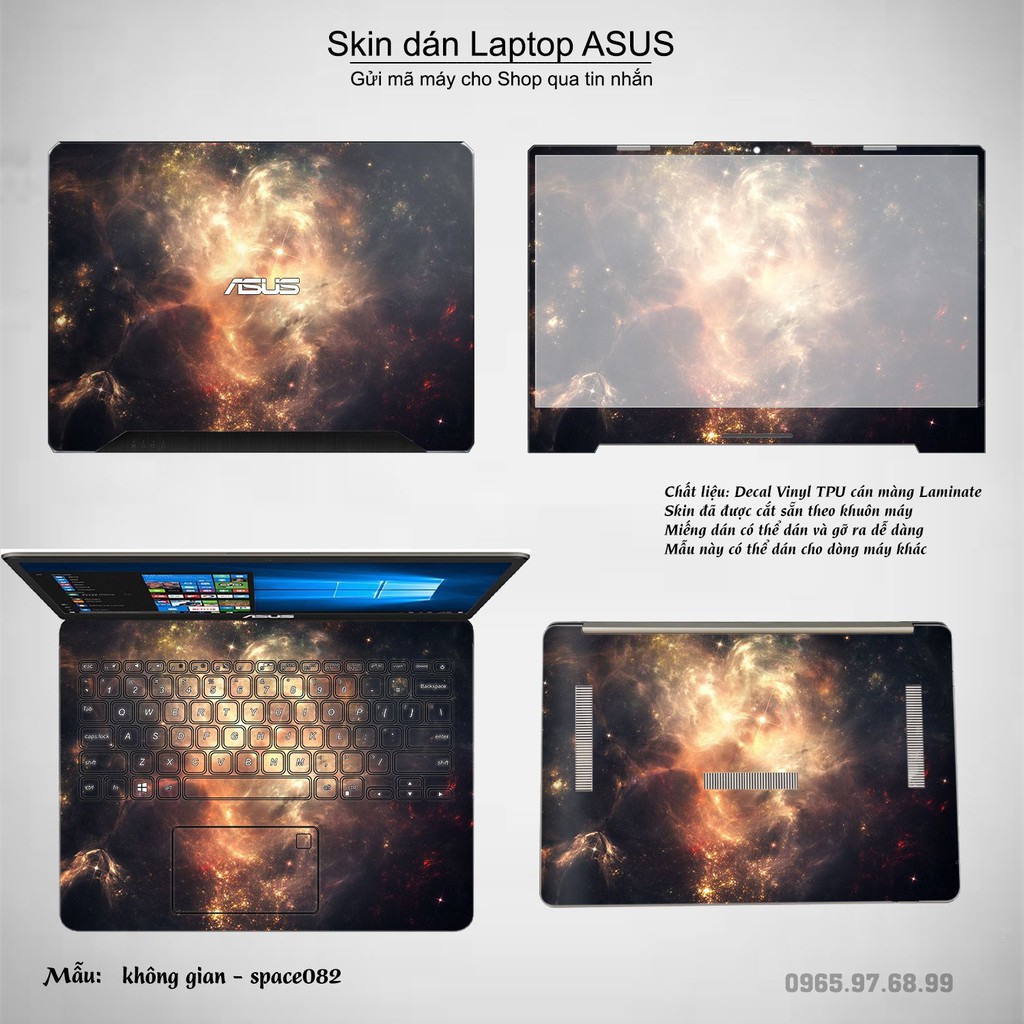 Skin dán Laptop Asus in hình không gian _nhiều mẫu 14 (inbox mã máy cho Shop)