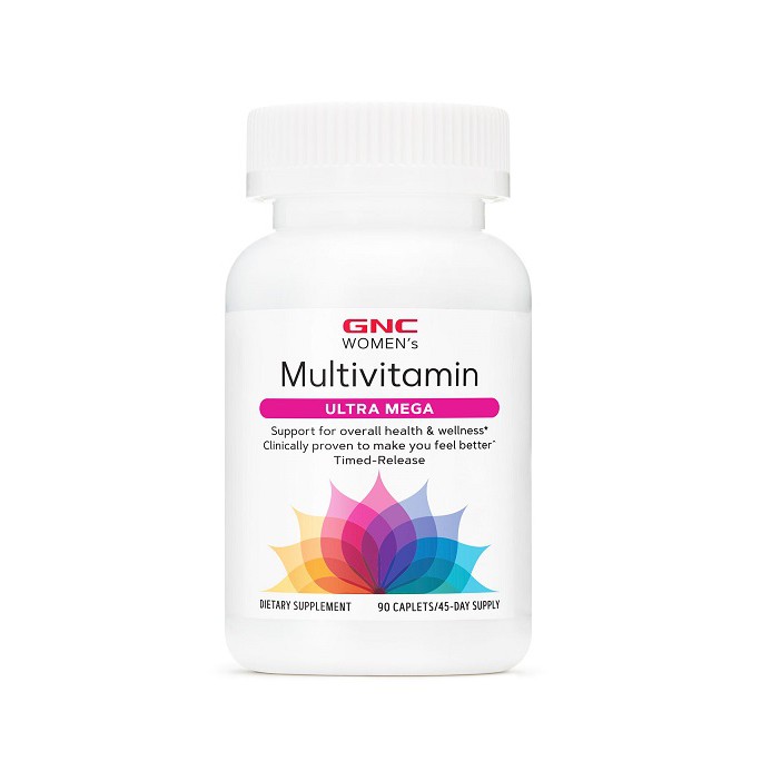 USA - GNC Women Multivitamin Ultra Mega 90 viên hỗ trợ sức khỏe miễn dịch và phòng ngừa lão hóa cho phụ nữ