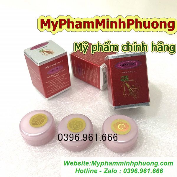 Kem nám Ginseng, bộ thử 3in1, bộ test thử ginseng trắng da, loại bỏ nám, tàn nhang