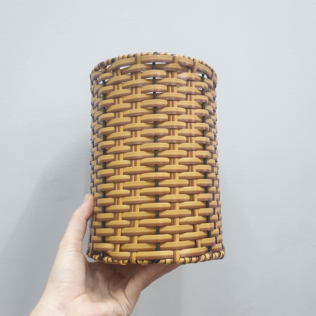 Sọt Vuông/Tròn Nhựa Giả Mây Tre Đựng Đồ, Mỹ Phẩm, Văn Phòng Phẩm Nhiều Size