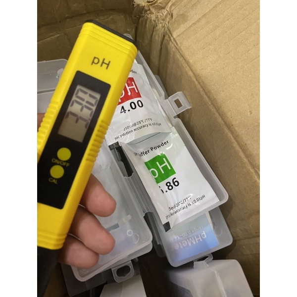 Bút đo pH dụng cụ kiểm tra độ mặn chua, phèn, que thử kiểm soát độ axit của nước uống, ao  cá nhỏ gọn, màn LCD