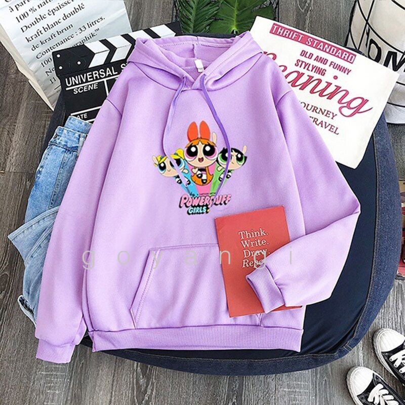 Áo hoodie Power Girls oversize Unisex phong cách Hàn Quốc