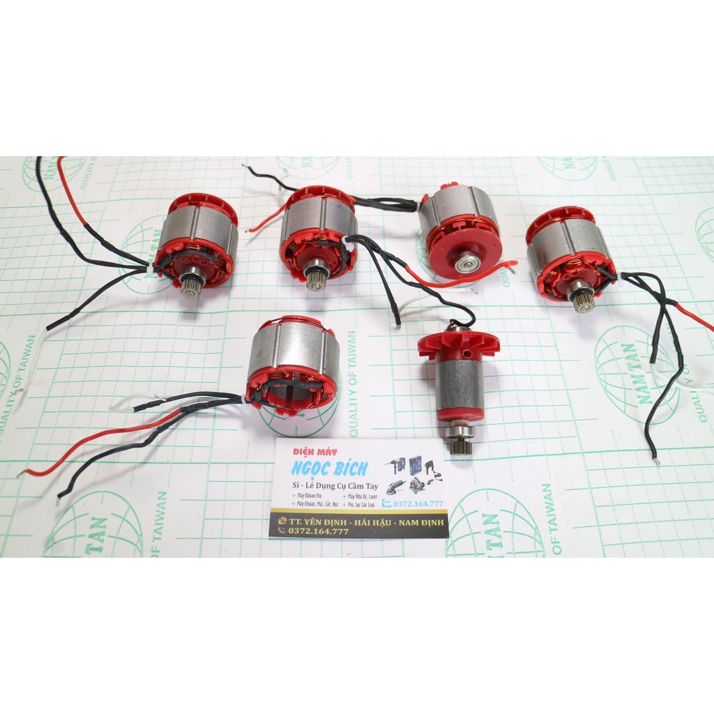 Linh kiện máy khoan pin không chổi than (mạch điều khiển, roto, stato, công tắc)